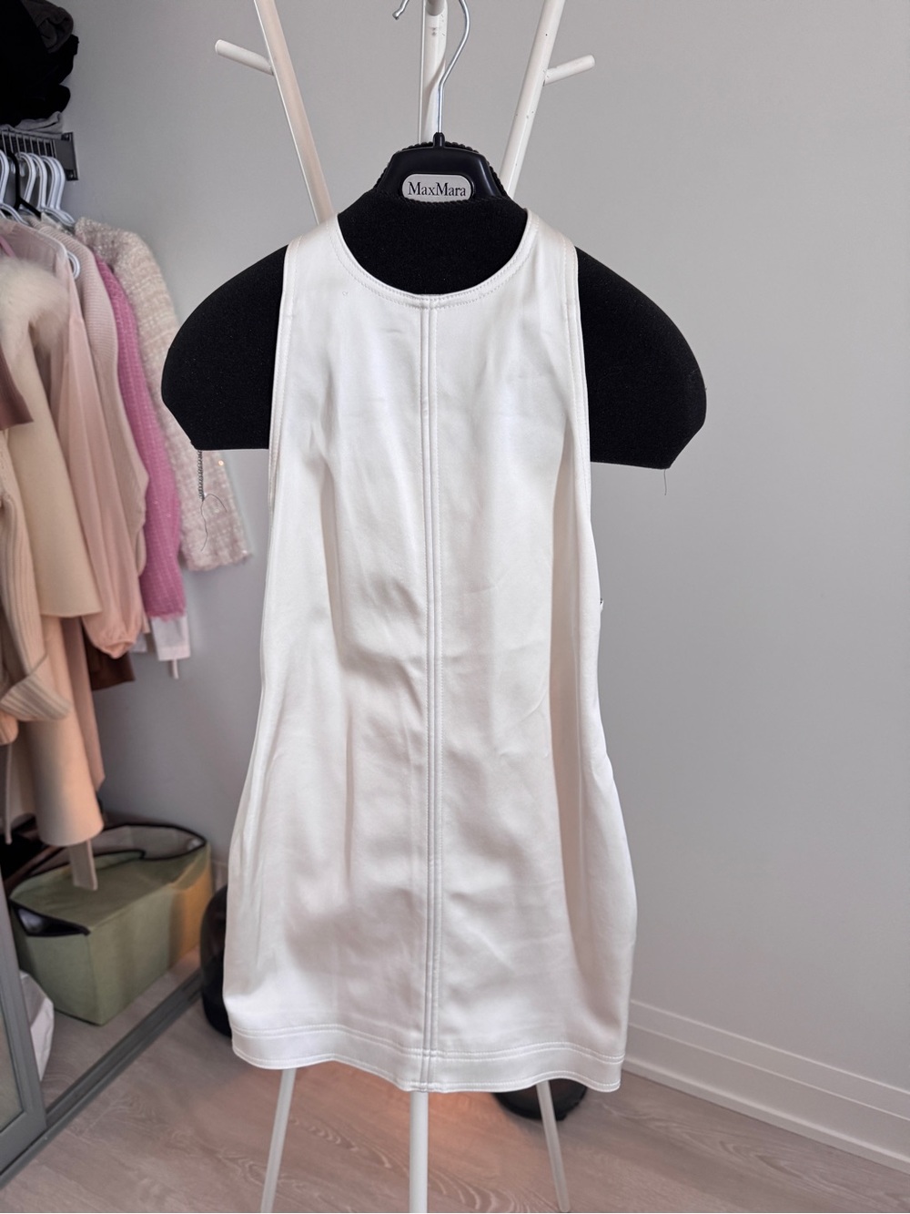 Cream Sleeveless Shift Dress